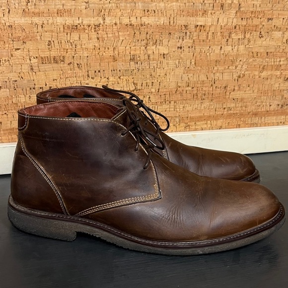 Johnston & Murphy Brown Leather Chukka Boots Men\'s Size‎ 10.5 Wide
